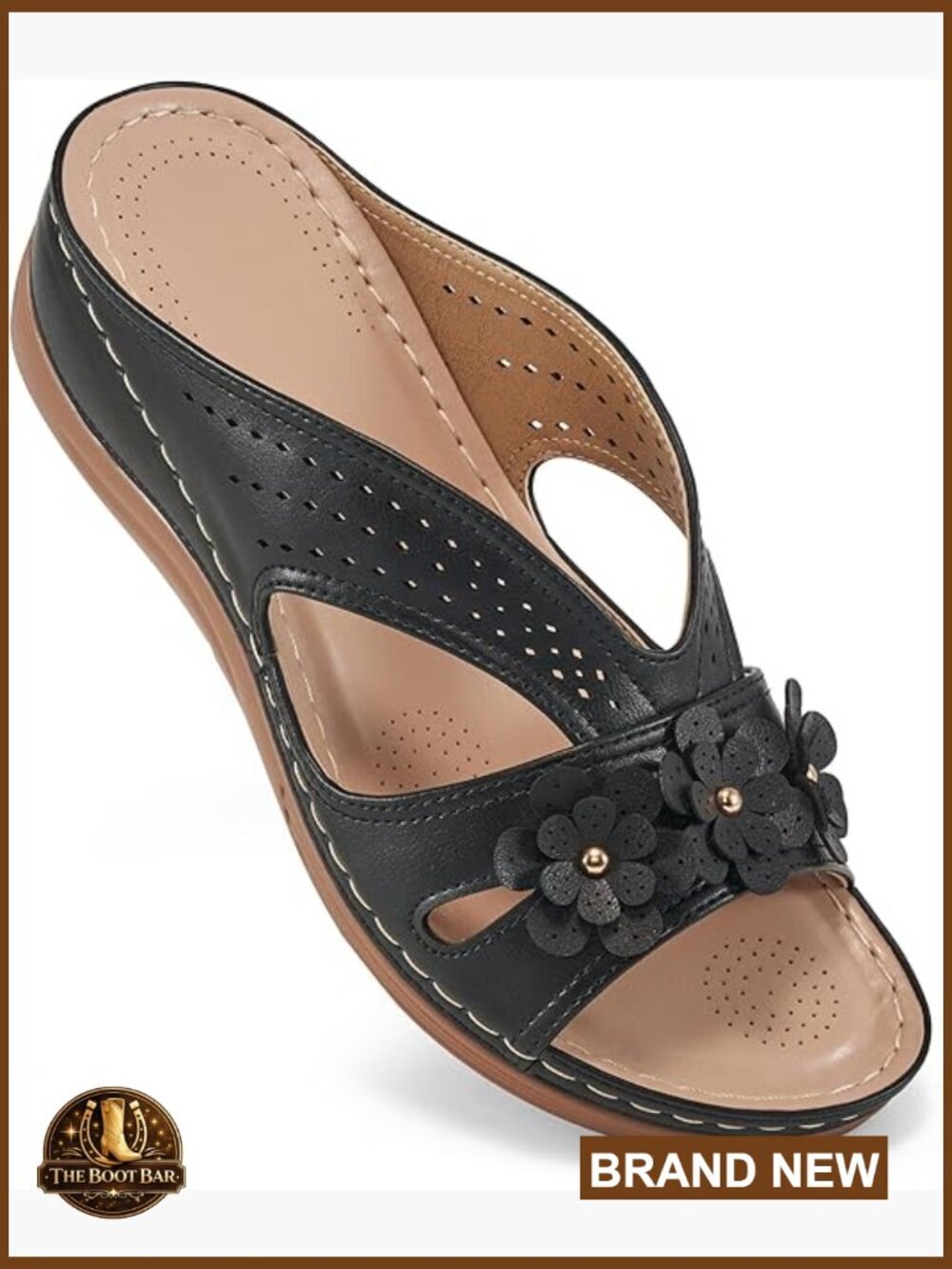 Women's Wedge Sandals - Slip On Platform Slide Dressy Summer Shoes Comfort